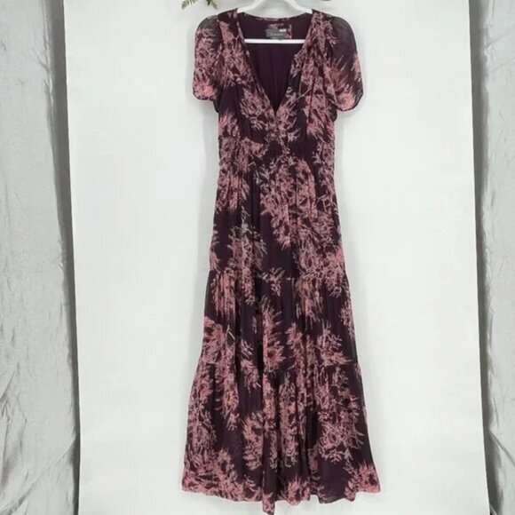 Anthropologie The SOMERSET Dress Small Tiered Whimsical Fairy Boho Maxi Holiday - Picture 3 of 13